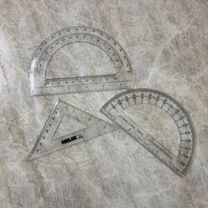 Helix and Sterling Clear Protractor Lot